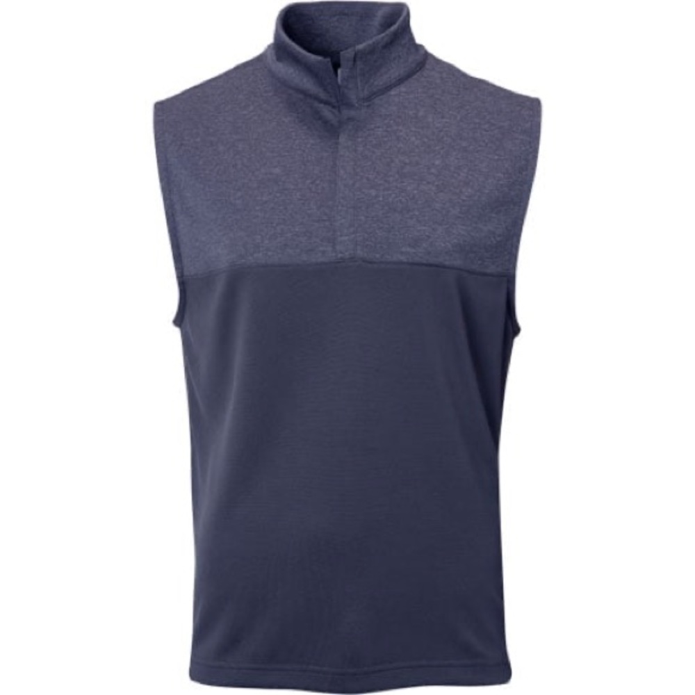NWT FJ FootJoy Men's Heather Yoke Golf Vest Navy Blue 2XL XXL Athleisure Casual